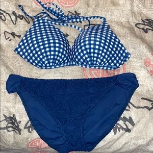 Blue Two Piece Bikini Set